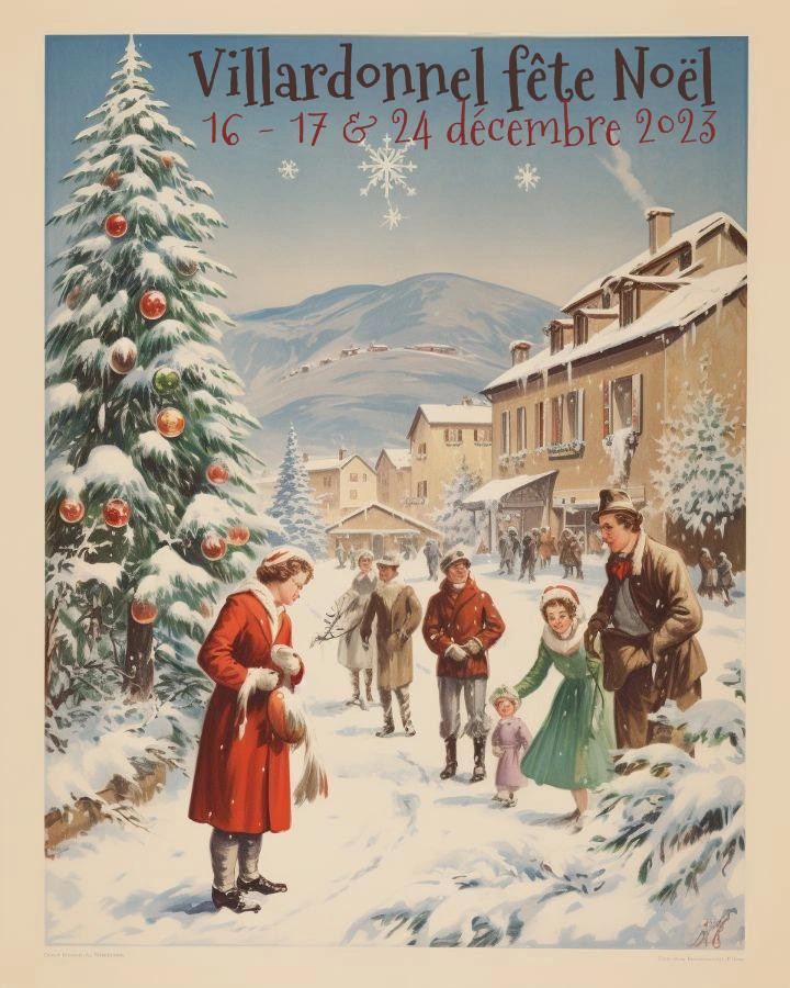 Affiche des festivités de Noël 2023 du foyer rural